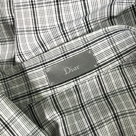 未使用 diorhomme check shirt