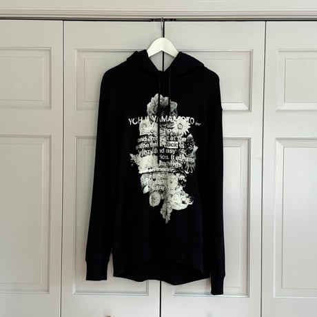 yohji yamamoto over size flower hoodie 3