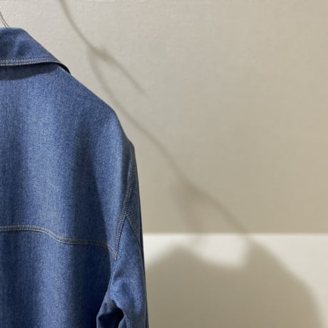 新品 agnona cashmere mix demin long coat 44