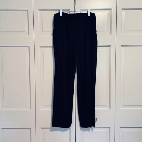 factory sample pleats wide pants black