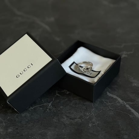 gucci silver logo ring 21号