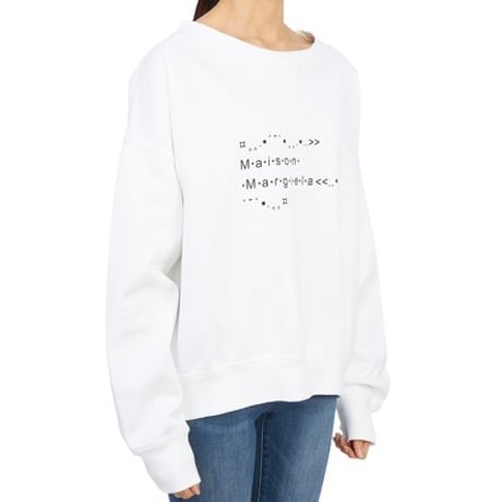 新品 maison margiela over size logo sweat