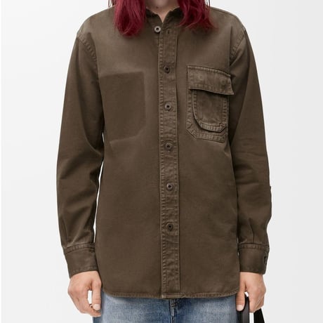 新品 loewe 2025 coverall anagram logo over shirt jacket