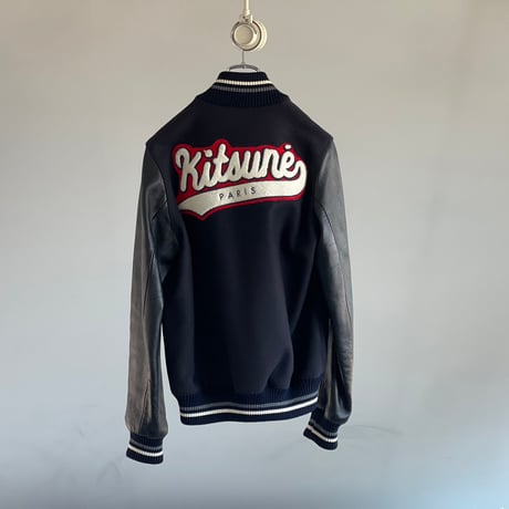 maison kitsune leather jacket