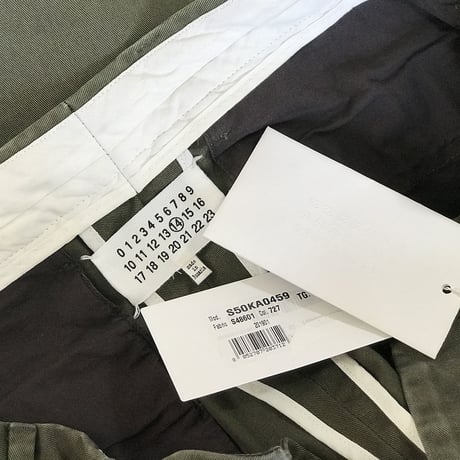 新品 maison margiela 2019ss gabardine  trousers khaki 48