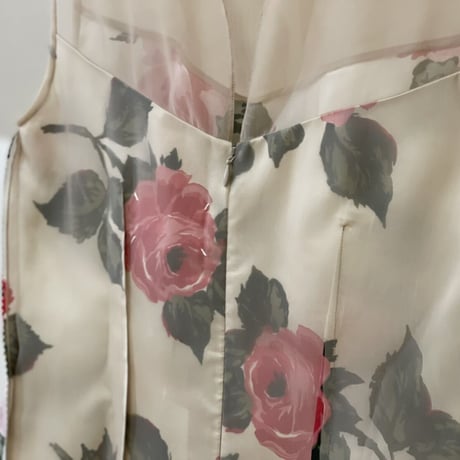 新品 maison margiela 2018ss "白タグ" silk organdy dress beige 36