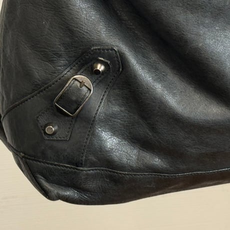 balenciaga leather shoulder bag “B”