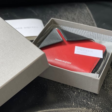 新品 alexander mcqueen 2021ss leather wallet