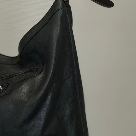 balenciaga leather shoulder bag “B”