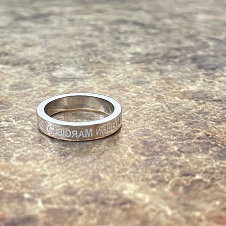 新品 mm6 maison margiela 2021ss silver logo ring 12号