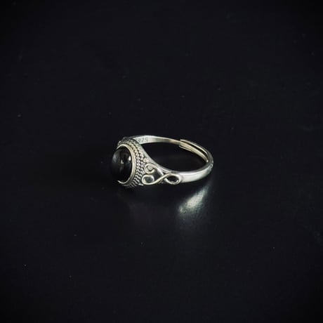 【more price down】factory sample "black onyx" silver 925 ring