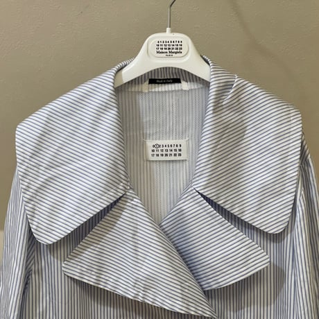 新品 maison margiela over size stripe double coat