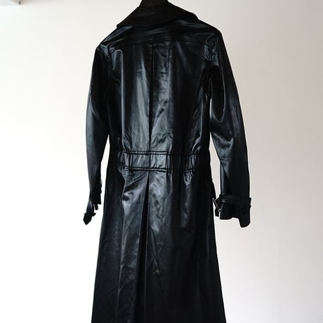 Yves Saint Laurent rive gauche ”初期" fake leather coat black