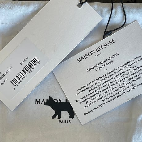 新品 maison kitsune 2023aw leather wallet