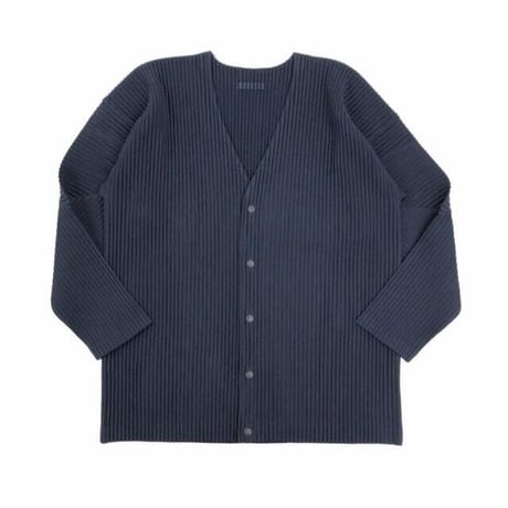 新品 homme plisse issey miyake 2022aw pleats drop shoulder cardigan black 2