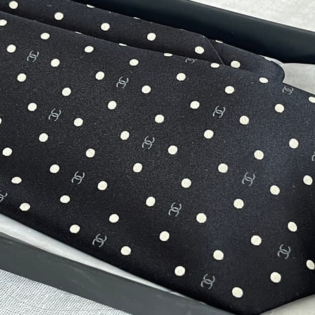 chanel 2023ss “coco” logo neck tie