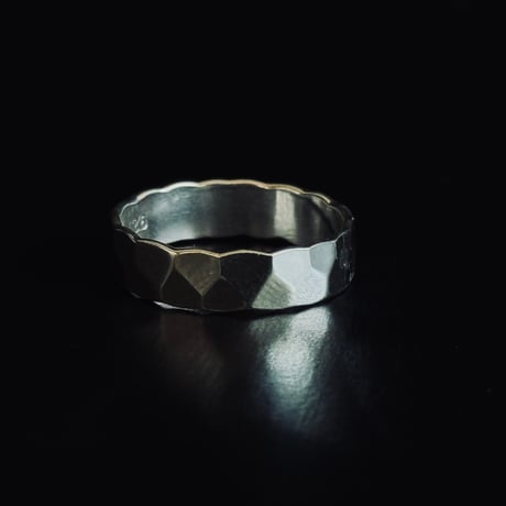 【more price down】factory sample silver 925 hammer finish ring 16号