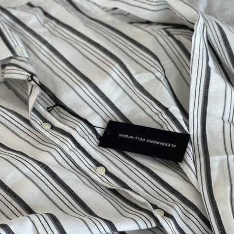 新品 alessandro dell'acqua stripe shirt