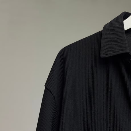 factory sample pleats shirt + pants black