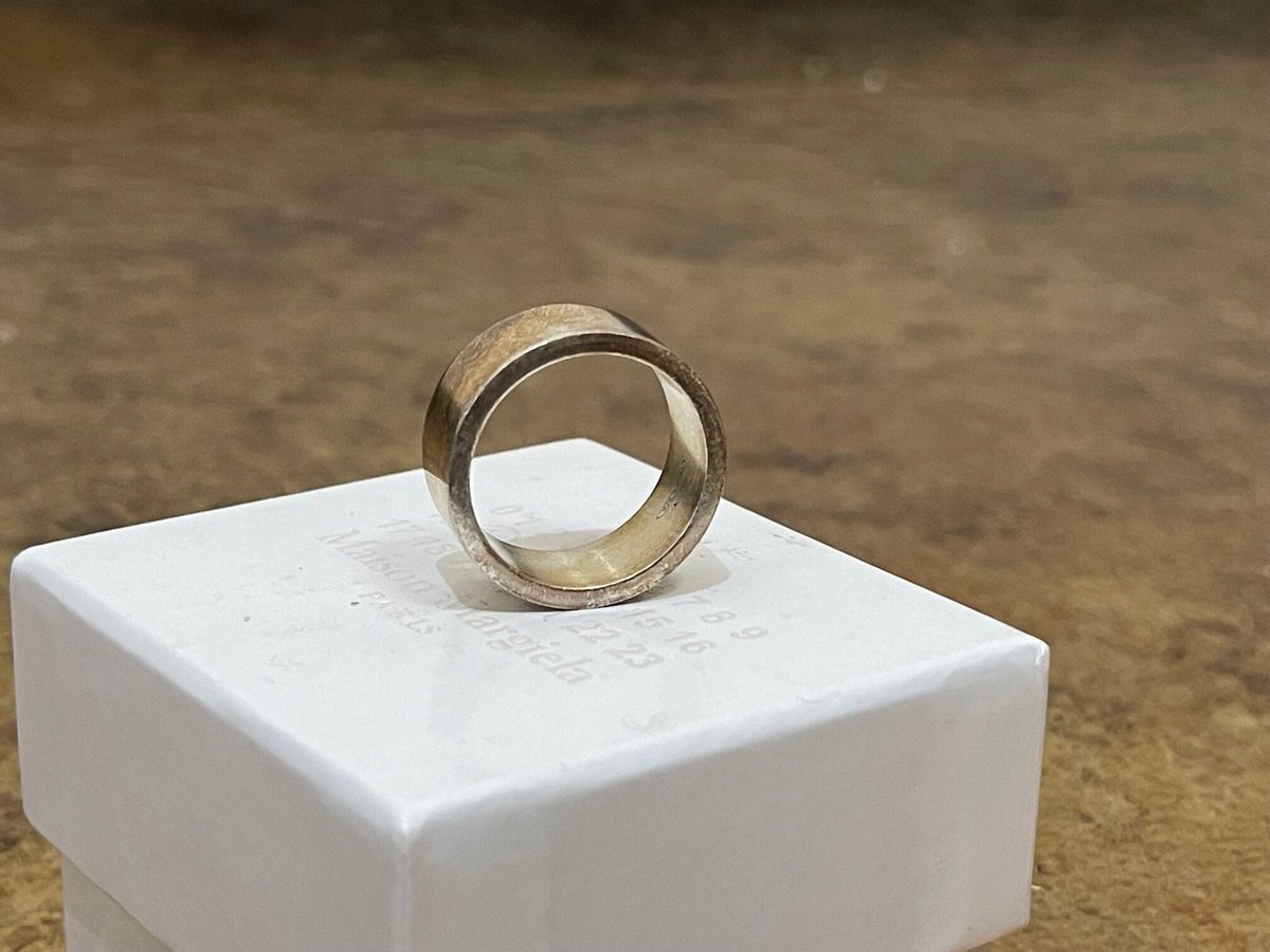 新品 maison margiela 2020aw reverse logo ring 20号