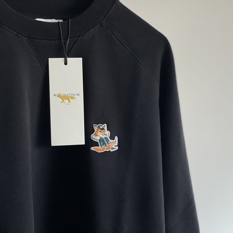 新品 maison kitsune 2023ss fox sweat black