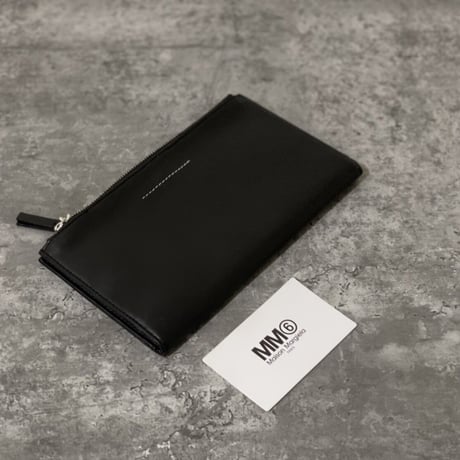 新品 mm6 maison margiela 2021ss fale leather wallet