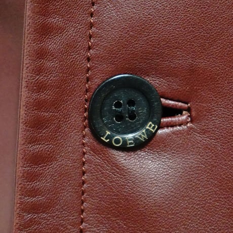 LOEWE leather harf coat