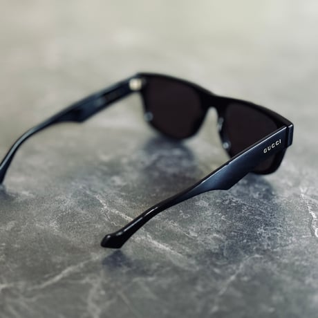 新品 gucci 2024ss square black sunglass