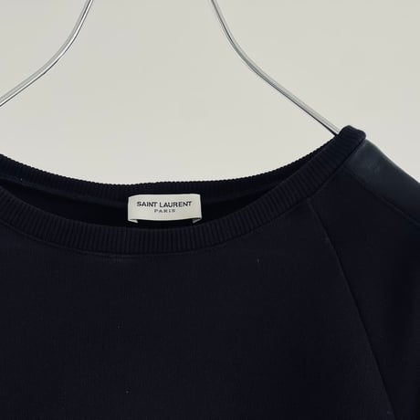 saint laurent paris leather switch sweat