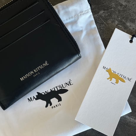 新品 maison kitsune 2023aw leather wallet