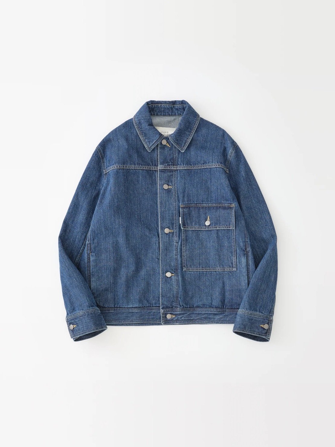 新品スタジオニコルソンLAZAR SELVEDGE DENIM JACKET M STUDIO NICHOLSON (スタジオニコルソン) LAZAR DENIM JACKET