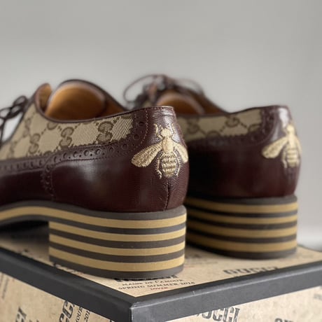 gucci monogram leather dress shoes UK7.5