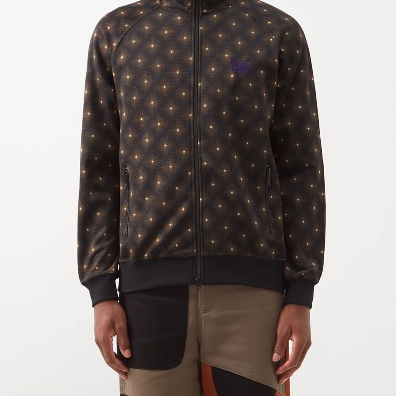 [明日まで]Needles 2022aw jacquardトラックジャケット S 新品 needles 2022aw jacquard track jacket black S