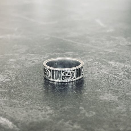 gucci interlocking logo silver ring 19号