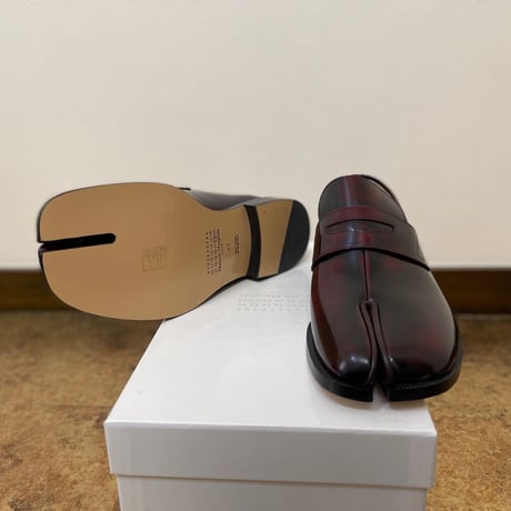 新品 maison margiela 2020aw tabi leather loafer 43