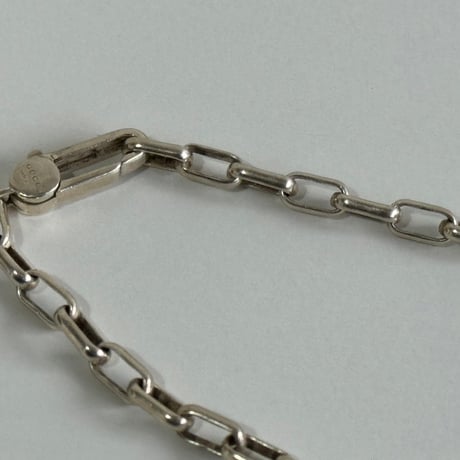 gucci interlocking G logo silver bracelet