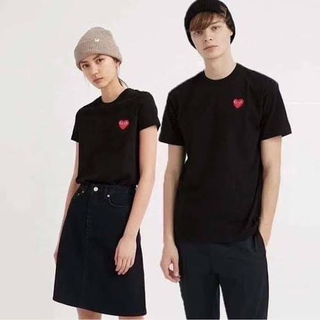 新品 play comme des garcons tops black L