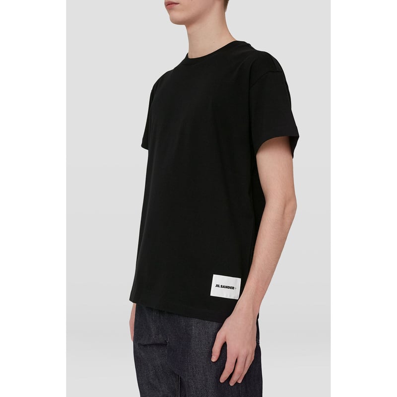 新品 jilsander + 2023ss logo tops black | requality 