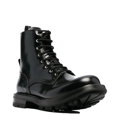 新品 alexander mcqueen leather boots 40