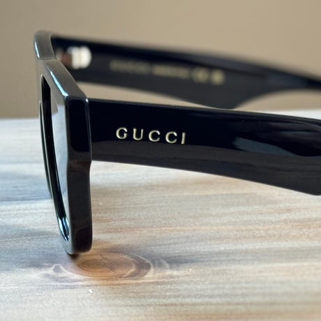 新品 gucci 2024ss square black sunglass