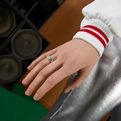 新品 gucci 2025 interlocking g silver ring 13号