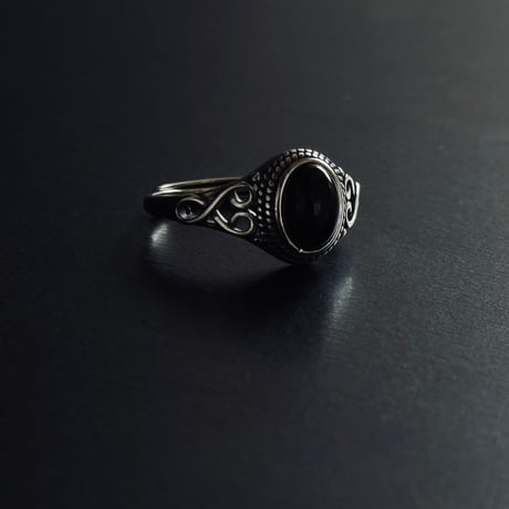 【more price down】factory sample "black onyx" silver 925 ring