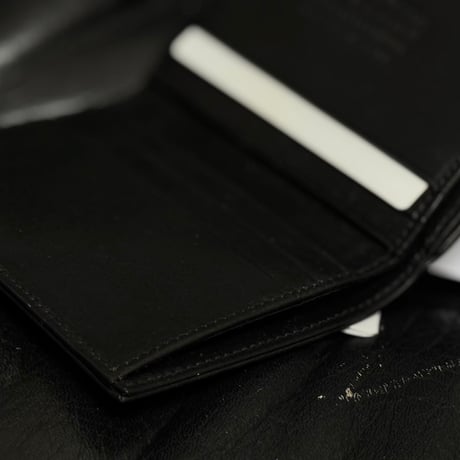 maison margiela leather wallet black