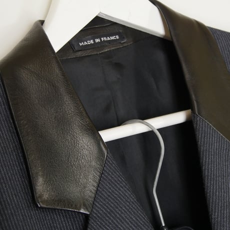 agnes b made in Flance leather set up suit