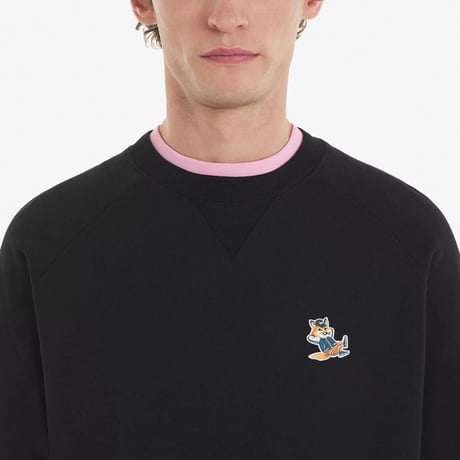 新品 maison kitsune 2023ss fox sweat black
