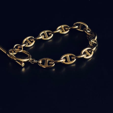【price down】import factory sample anchor chain bracelet gold