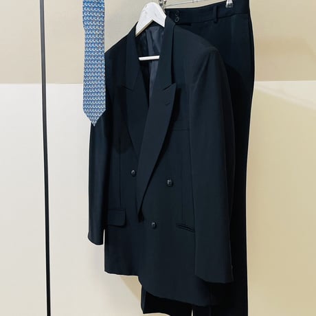 setup suit + hermes necktie #8