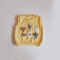 キッズベスト　いぬ　110サイズ、80サイズ　☆こちらは編み図の販売です