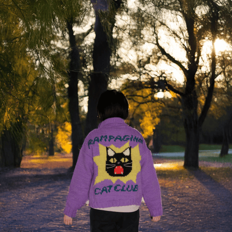 ⭐︎編み図⭐︎ RAMPAGING CAT CLUB 暴れん坊猫ちゃんクラブカーディガン