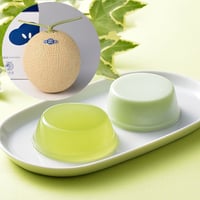 メロンとメロンゼリー＆ムースセット（メロン中玉）